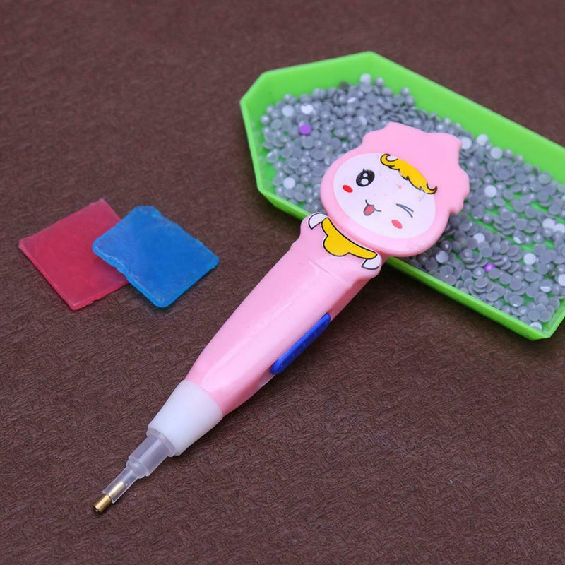 5D Diamond Painting Cross Stitch Luminous Point Drill Pen(Pink/Single Head)