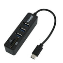 2 In 1 Type-C Otg Usb 2.0 Hub Splitter Combo 3 Ports & Sd/Tf Card Reader Ad