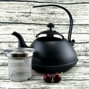 2L Tea Kettle Coffee Pot Steel Stovetop Teapot Stove Teakettles Black