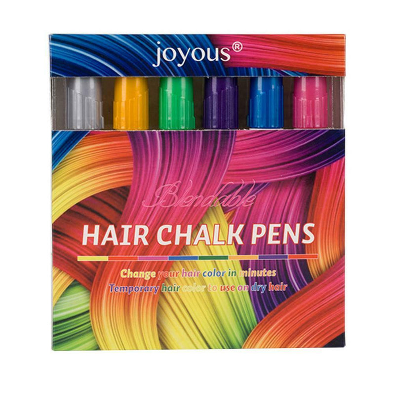6 Colors Non-toxic Temporary Salon Kit Dye Chalk Pastels Beauty Hairstyle Tools