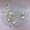 White Pearls Flower Shape Hair Pins Wedding Bridal Veil Accessory W2T6