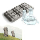New Easter Island Moai Stone Statues Ice Tray Cubes DIY Mould Pudding Mold-e Gw