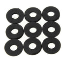 M5 x 10mm x 1mm Black Nylon Flat Washers Gaskets Spacers 100PCS M1V7