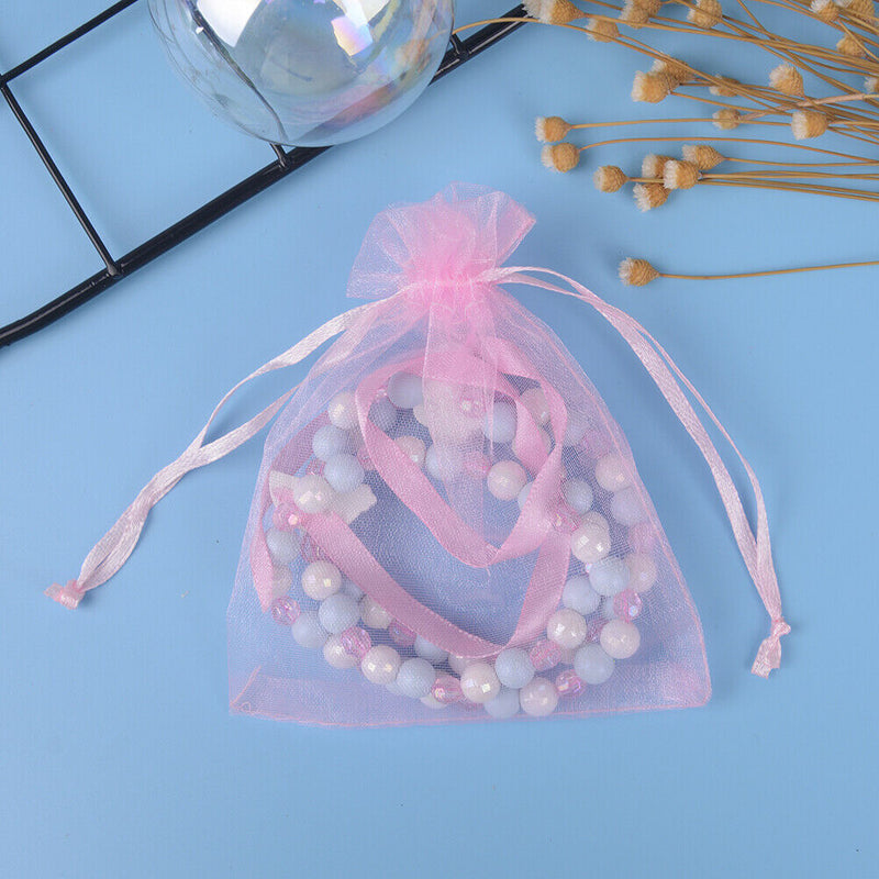 1 Set/3Pcs Cartoon rainbow wood beads girls jewelry set kids children brace JR