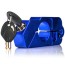 Blue Universal Motorbike Brake Lock Anti Theft Handlebar Throttle Grip Security