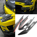 4PCS Carbon Fiber Car Bumper Fin Canard Splitter Diffuser Valance Spoiler L