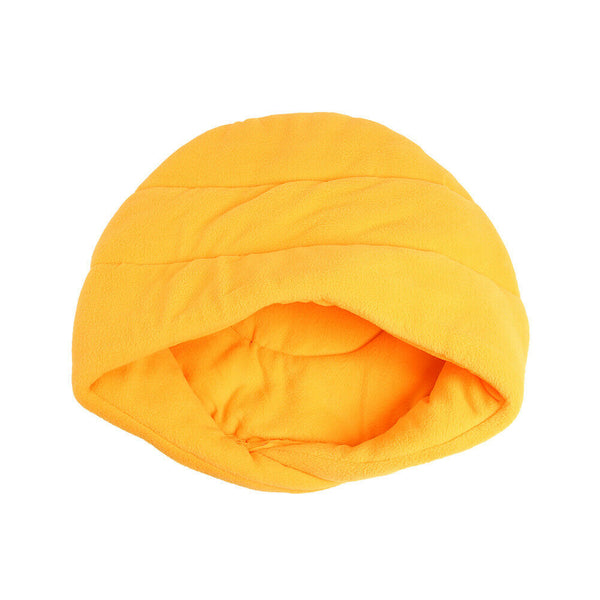 Warm Fleece Pet Sleeping Bag Nest Soft Kennel Cat Dog Bed House (Yellow M) A#S