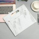 A4 File Folder Marble Pattern Document Bag Marbled Organizer Office Paper F S3T8