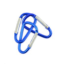 20pcs Blue Aluminum Carabiner Pink D Shape Clip Spring Snap Key Chain Hook