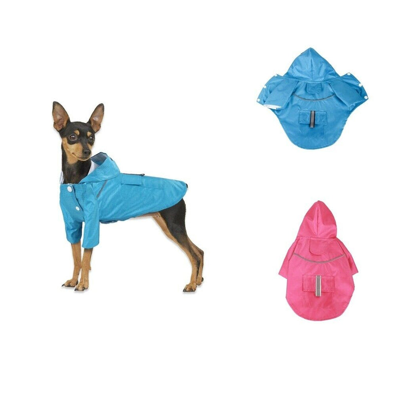 2x Windproof Dog Puppy Coat Waterproof Resistant Dog Rain Jacket Pet Supplies