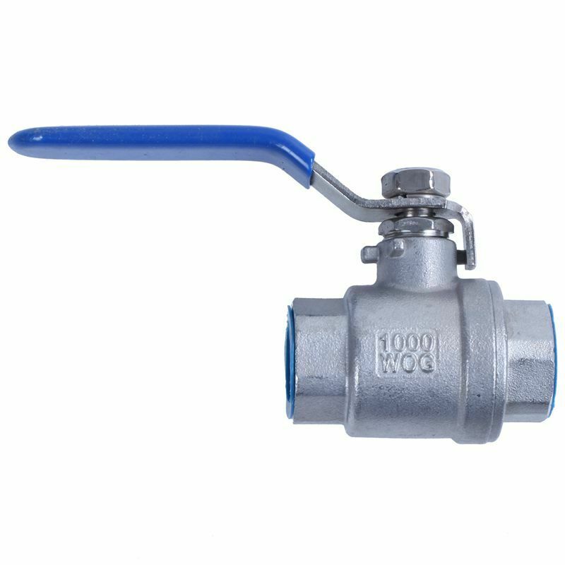 1/2 inch NPT Female 304 Stainless Steel Full Port Ball Valve Vinyl Handle W G9V7