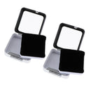 2x Gem Display Box Diamond Jewelry Coin Holder Glass Lid Box Storage Cases