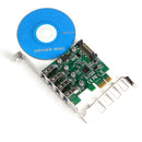 PCI-E to 4-Port USB 3.0 Hub Expansion Card Converter for Desktop Computer