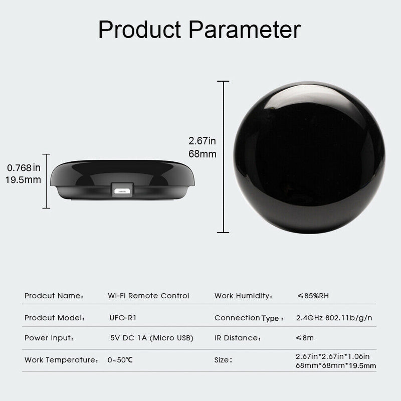 WiFi IR Remote Control Adapter Support Alexa Google Assistant Voice Smart Home