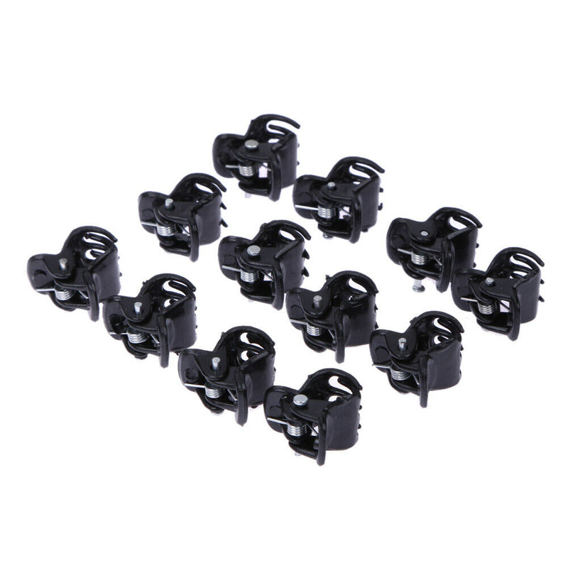 100pcs/Bag Black Hair Clips Clipper Clamp For Women Ladies Plastic 6 Claws