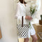 Fashion Women Polka Dots Handbag Casual Large Capacity Shopping Travel Tote Bag