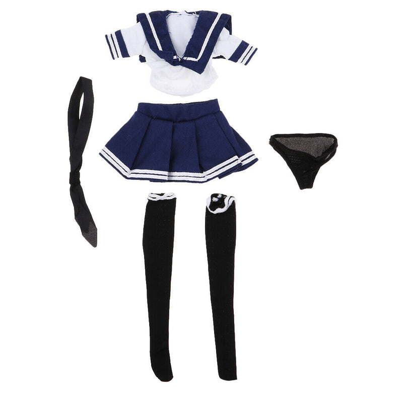 1/6 Scale Blue White JK Uniform Sailor Outfits for 12'' Female Action Figures