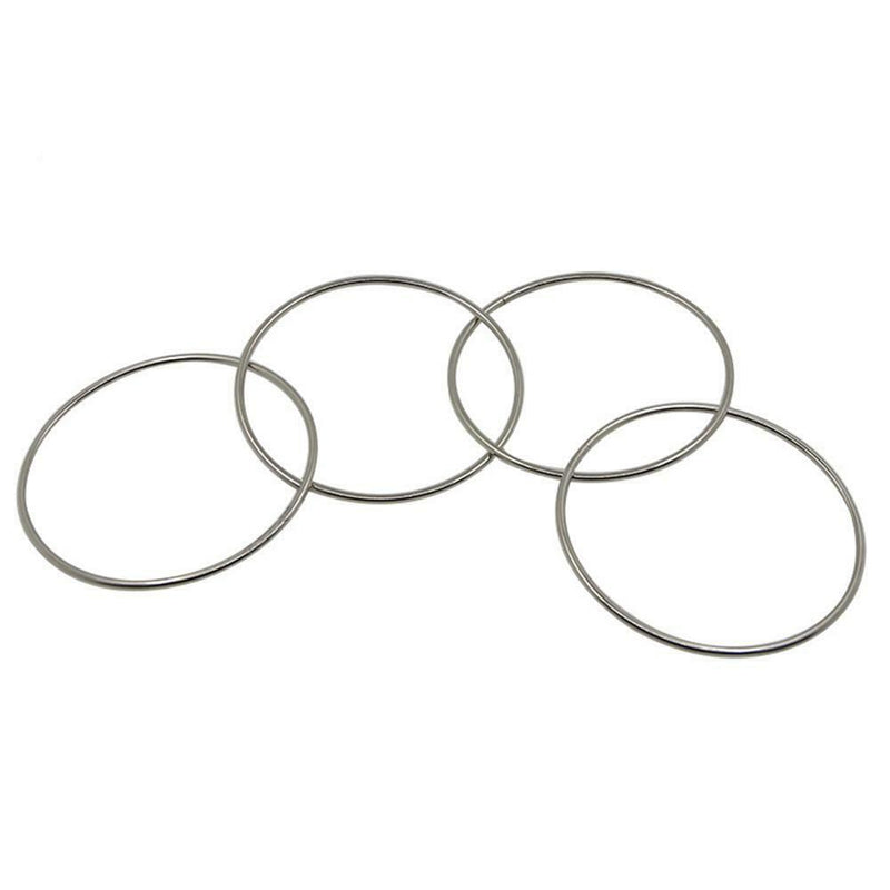 4pcs Magic Metal Rings Linking Iron Hoops for Fun Magic Trick Playing Props A