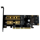 3 in 1 PCI-E 4X To SATA SSD M.2 NGFF NVME and SATA3 Adapter Converter Card