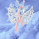 Two-tone Wings of the Angel Heart Knot Necklace Pendant For W Girls I0B7 El Y9A1