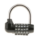 5 Letters Password Padlock Combination Lock Luggage Case Bag Lockers - Black