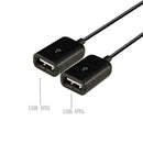 Dual Micro USB OTG Hub Host Adapter Cable For Tablet Phone Smart PC U5P6 X6L1