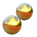 2Pcs--138mm Dia. Stainless Steel Hollow Ball Mirror Polished Shiny Sphere for