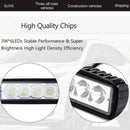 18W 2X 6inch Flood LED Work Light Bar Driving Lamp SUV Truck UTE Offro PVT