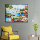 Beach 5D DIY Full Round Diamond Painting Rhinestone Manual Handworks (B204)
