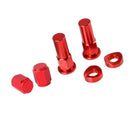 12 Sets Motorcycle Red Tyre Wheel Valve Stem Caps Cover Rim Lock Nuts CNC