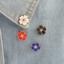 5PCS Enamel Flower Brooch Pin Shirt Collar Pin Corsage Badge Jewelry Gift ES
