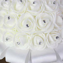 Bouquet of Bridesmaid Silk Flowers Wedding Foam flowers White Rose Bridal B