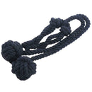 Hand Knitting Curtain Rope Tiebacks Rural Cotton Tie (One Pair, Navy)