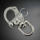 128mm Stainless Steel 316-Ring Rotary Spring Shackle Quick Release Buckle New