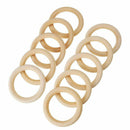 20 Pack Wood Rings Wooden Rings For Craft, Ring Pendant And Connectors Jewe