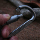 D-Shaped Aluminum Alloy Carabiner Screw Lock Hook Clip Key Ring Outdoor