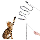 Funny White Leopard Stripes Cat Stick Kitten Rod Teaser Wand Pet Cat Toys