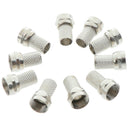 10Pcs 75-5 F Connector Screw On Type For RG6 Satellite TV Antenna Coax Cabl OZ