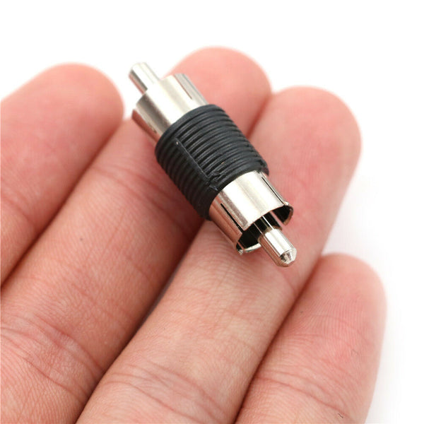 4pcs Straight AV RCA Male to Male Audio Video Connector Couplers Adapter B ES