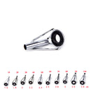 80pcs 10Sizes Steel Fishing Rod Pole Guide Tip Top Ring Eye Repair Kit Black New