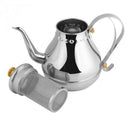 Stainless Steel Teapot Gooseneck Pour Coffee Drip Kettle Tea Filter Pot Ind