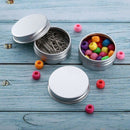 Screw Top Round Aluminum Tins Cans-Aluminum Screw Lid Round Tin Container B A2E1