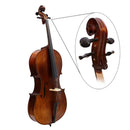 Finest 4Pcs/Pack Ebony 3/4 4/4 Cello Machine Heads Cello Replacement Tuning Pegs