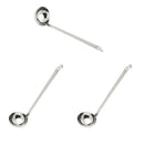 3pcs Stainless Steel Soup Spoons Ladle Long Handle W/Hook