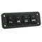 4 Gang 12V Car RV Marine Boat Rocker Toggle Switch Panel Blue LED Waterproo J4Q2