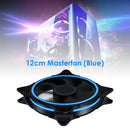 120mm PC Case Fan Halo Triple-Ring Chassis Cooling Fan for Desktop (Blue) A