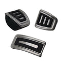3x Stainless Steel Brake Pedals Pads Cover Set For
