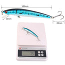 10pcs Lifelike Minnow Baits Tackle Crank Fishing Lures Crankbaits Strong Hooks