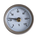 Pipe Thermometer Temperature Gauge w/ Clip-On Spring 0-120â„ƒ 63mm Dial Dia