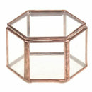 Geometric Glass Terrarium Box Jewelry Box Glass Succulent Plant Pot Deco He